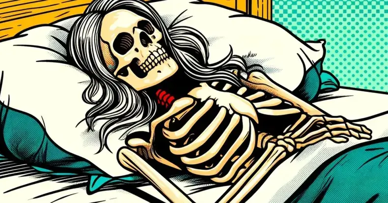 Woman experiencing neck pain caused by improper pillow support during sleep