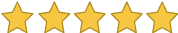 Five-star rating graphic reinforcing 100% satisfaction guarantee for ergonomic pillow and pain-free sleep experience